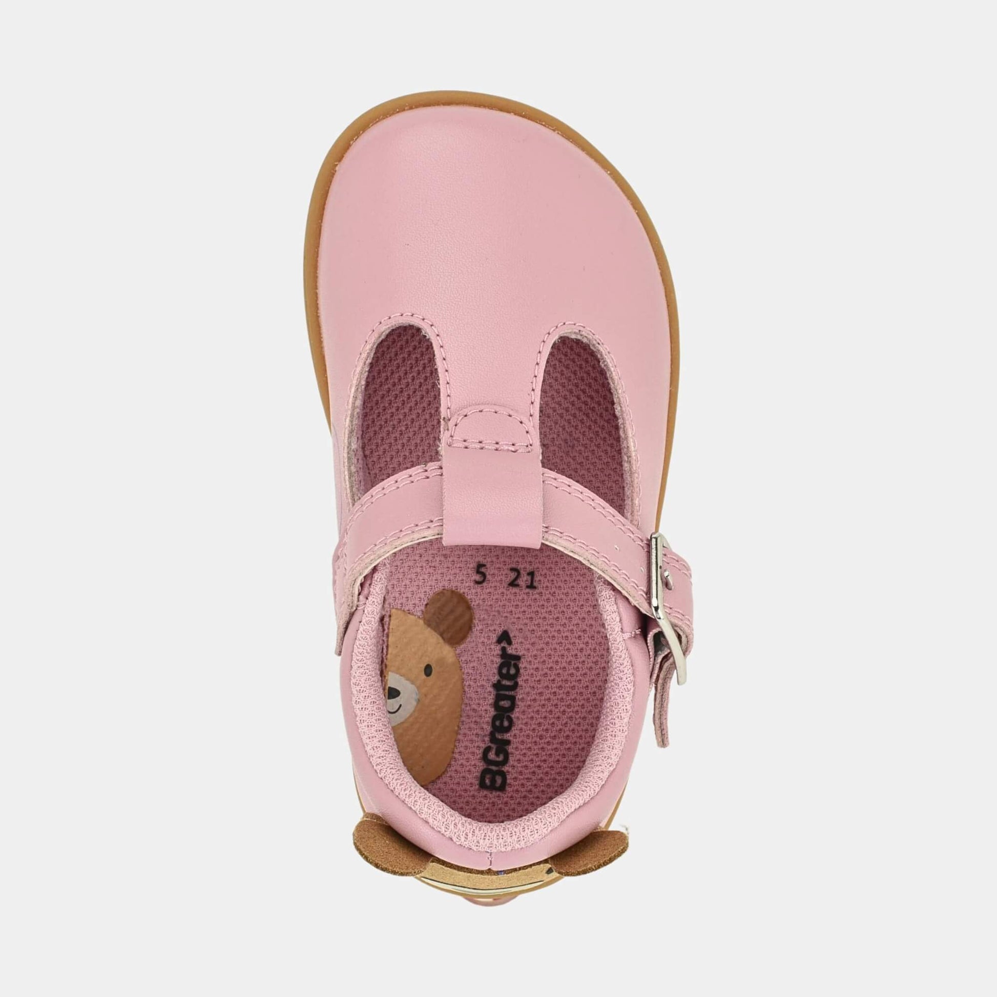 Goodall Pink barefoot toddler shoe - top
