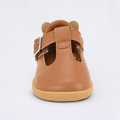 Goodall Tan barefoot toddler shoe - front