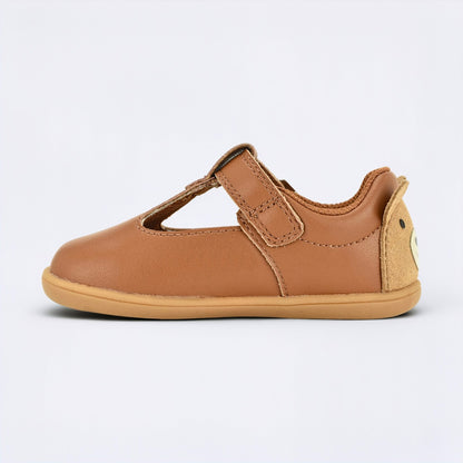 Goodall Tan barefoot toddler shoe - inside