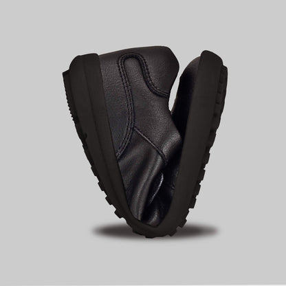 Black Barefoot School Shoe - flexed