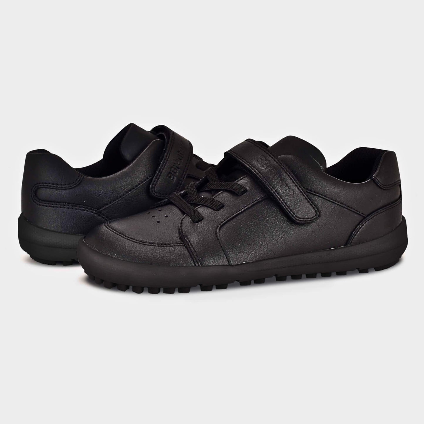 Black Barefoot School Shoe - pair facing