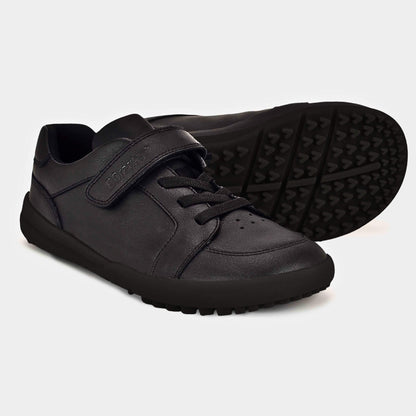 Black Barefoot School Shoe - pair with sole