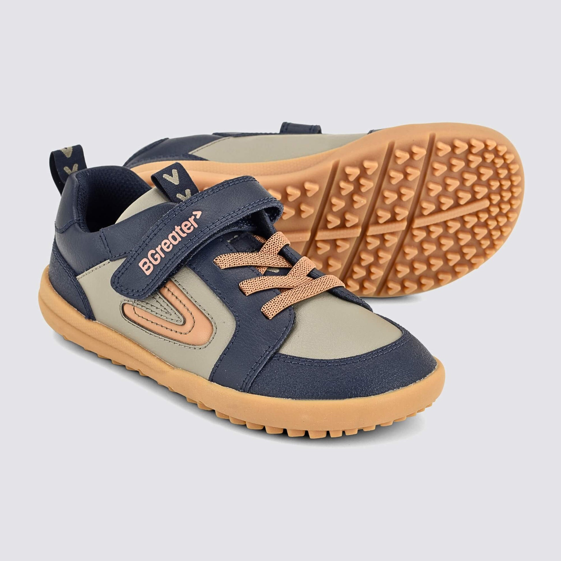 Kids Brown Barefoot Trainer - pair with sole