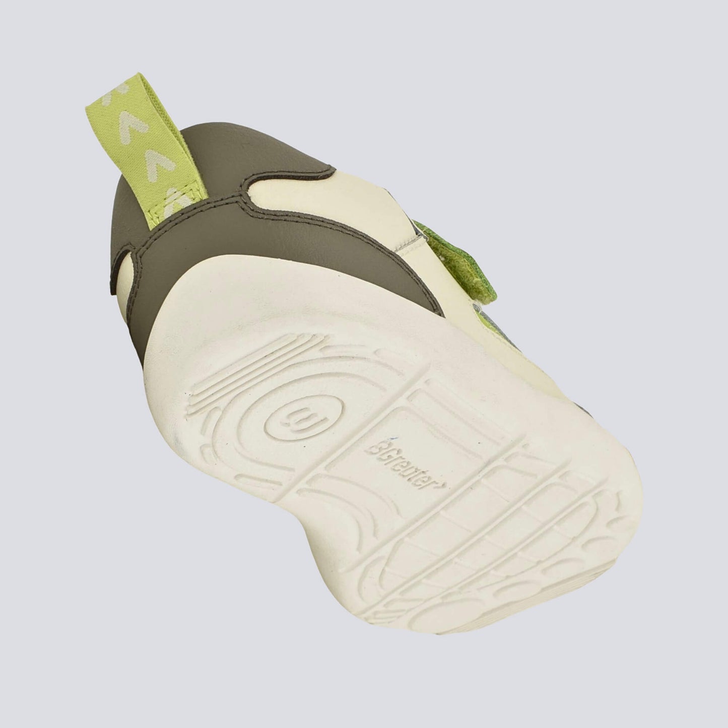 Kids Grey Lime Barefoot Trainer - floating