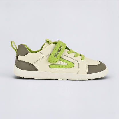 Kids Grey Lime Barefoot Trainer - outside