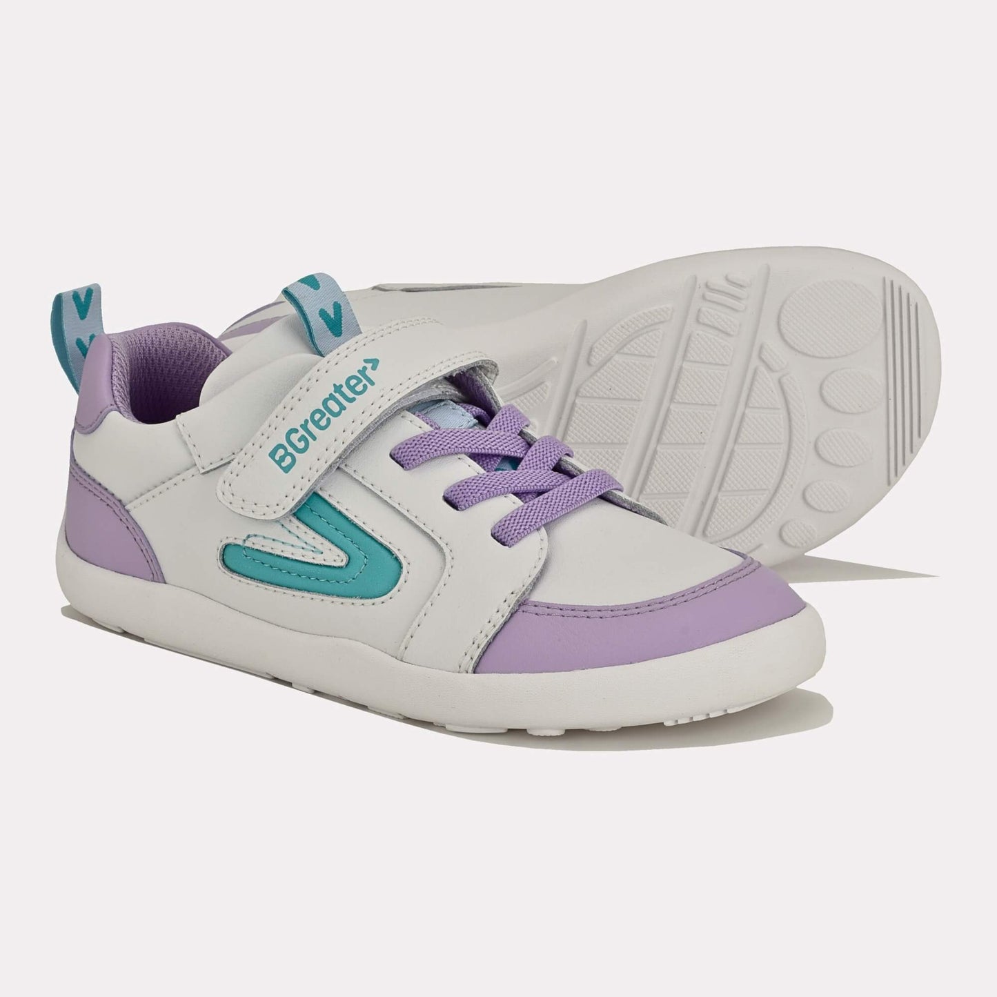 Kids Lilac White Barefoot Trainer - pair with sole
