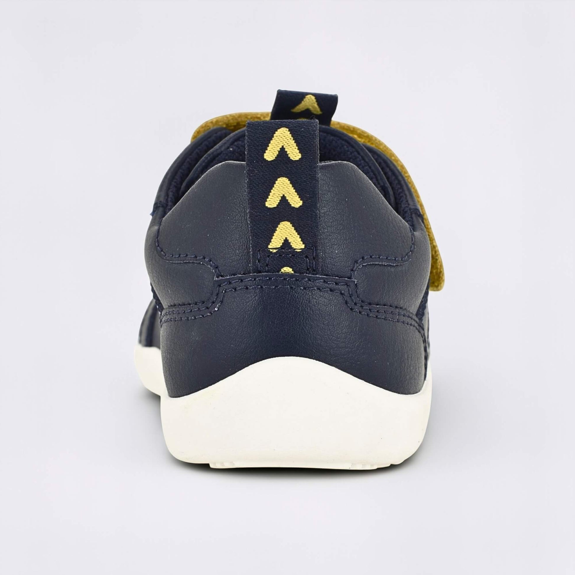 Kids Navy Yellow Barefoot Trainer - back
