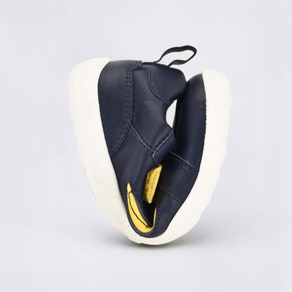 Kids Navy Yellow Barefoot Trainer - flexed