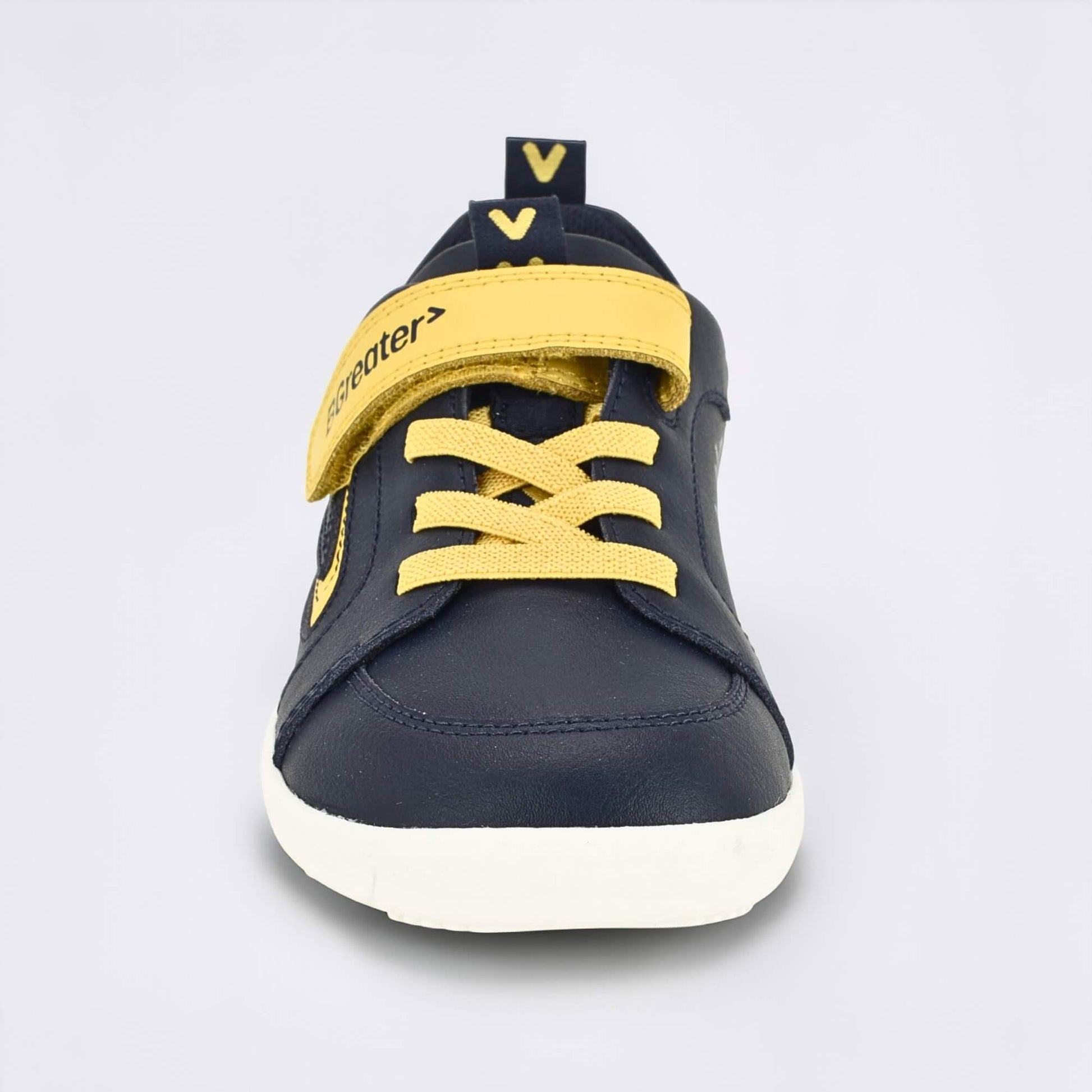 Kids Navy Yellow Barefoot Trainer - front
