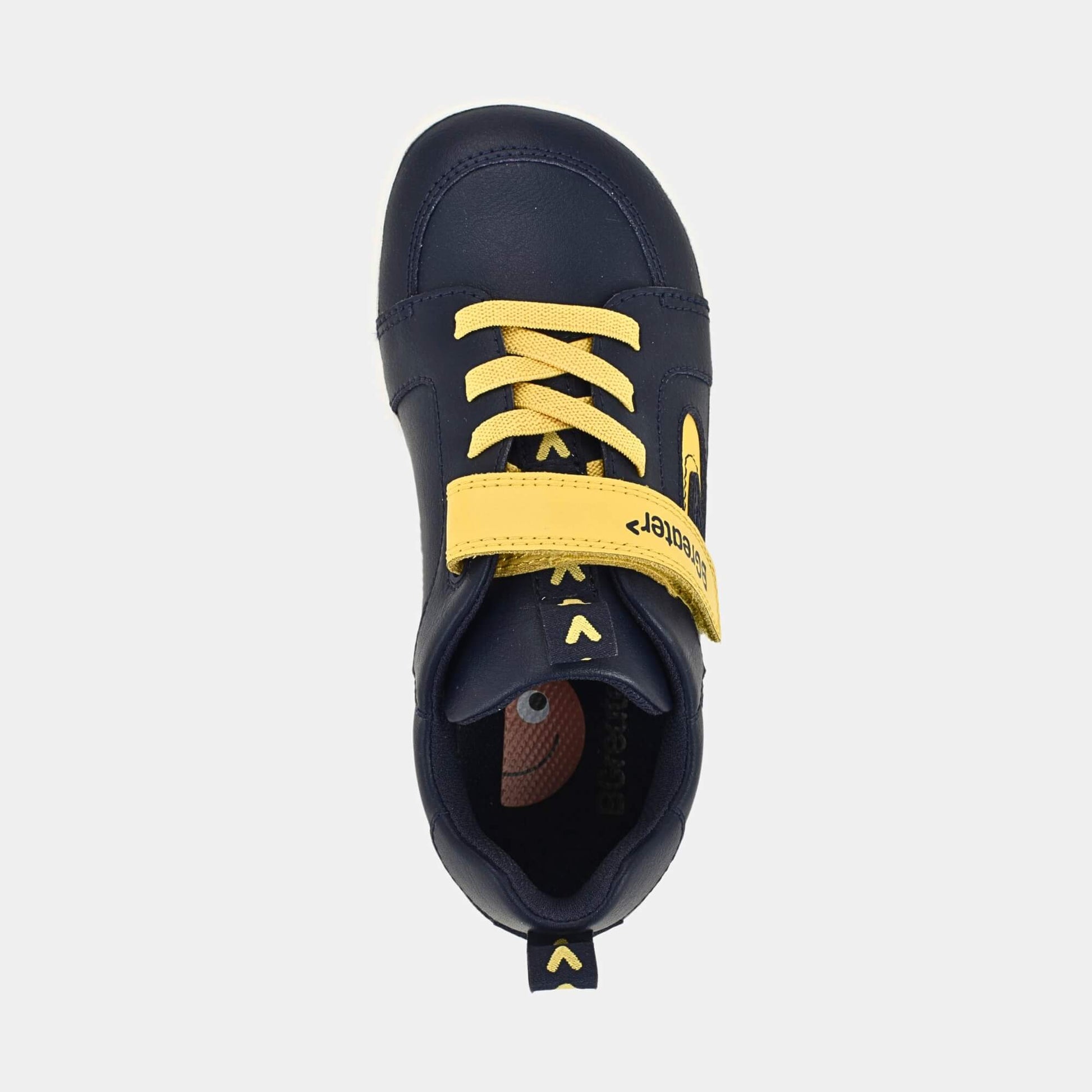 Kids Navy Yellow Barefoot Trainer - top