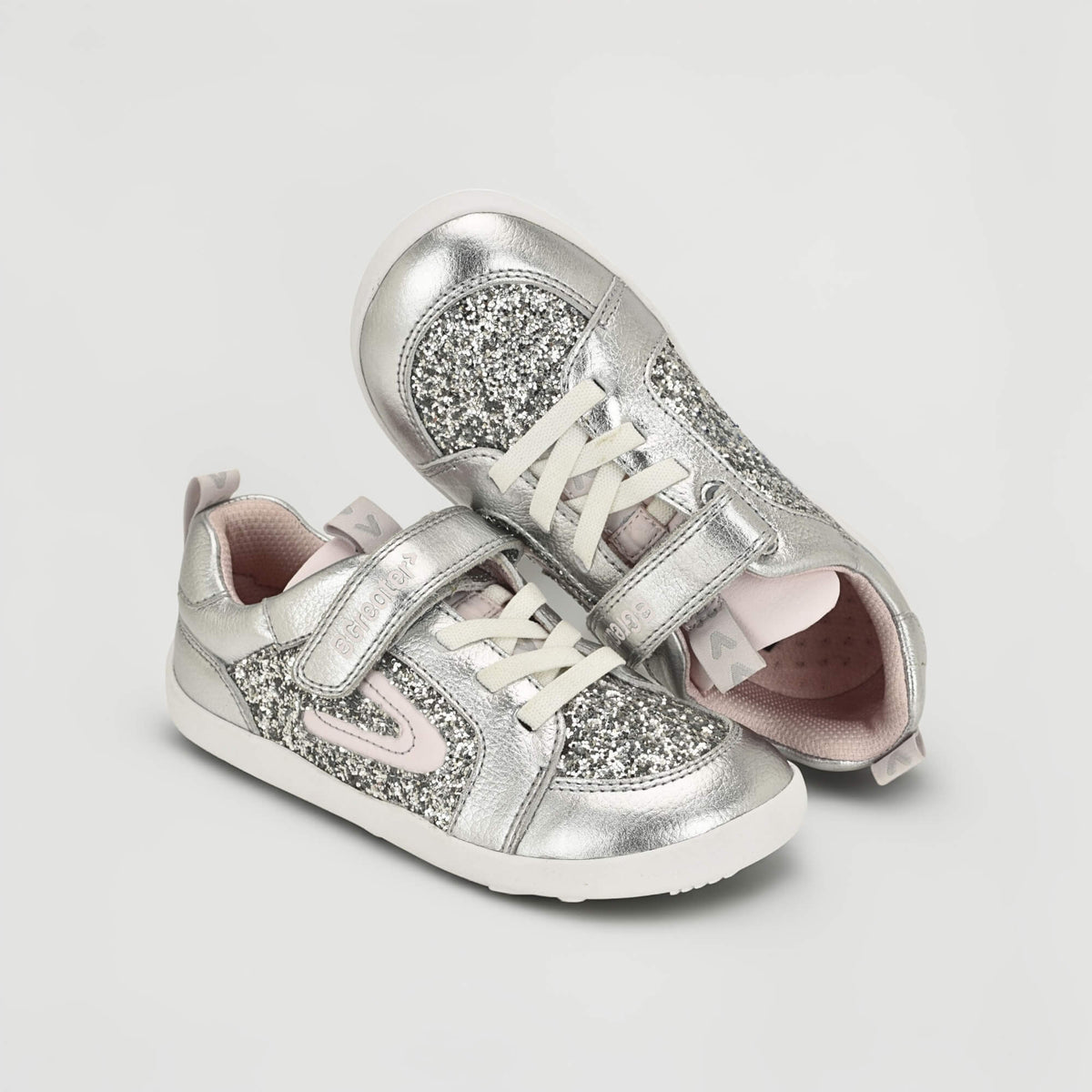 All Leather Lev - Silver Glitter