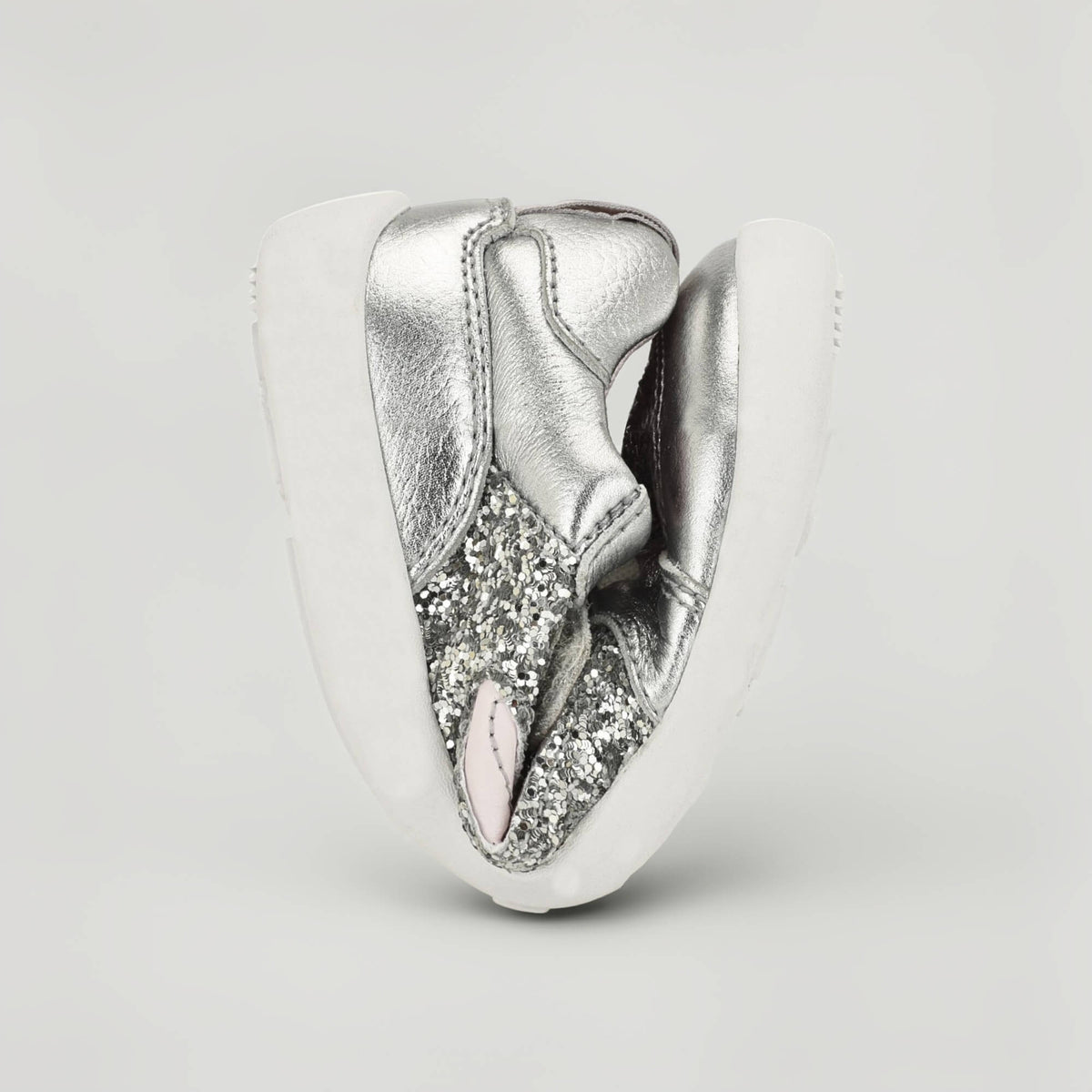 All Leather Lev - Silver Glitter