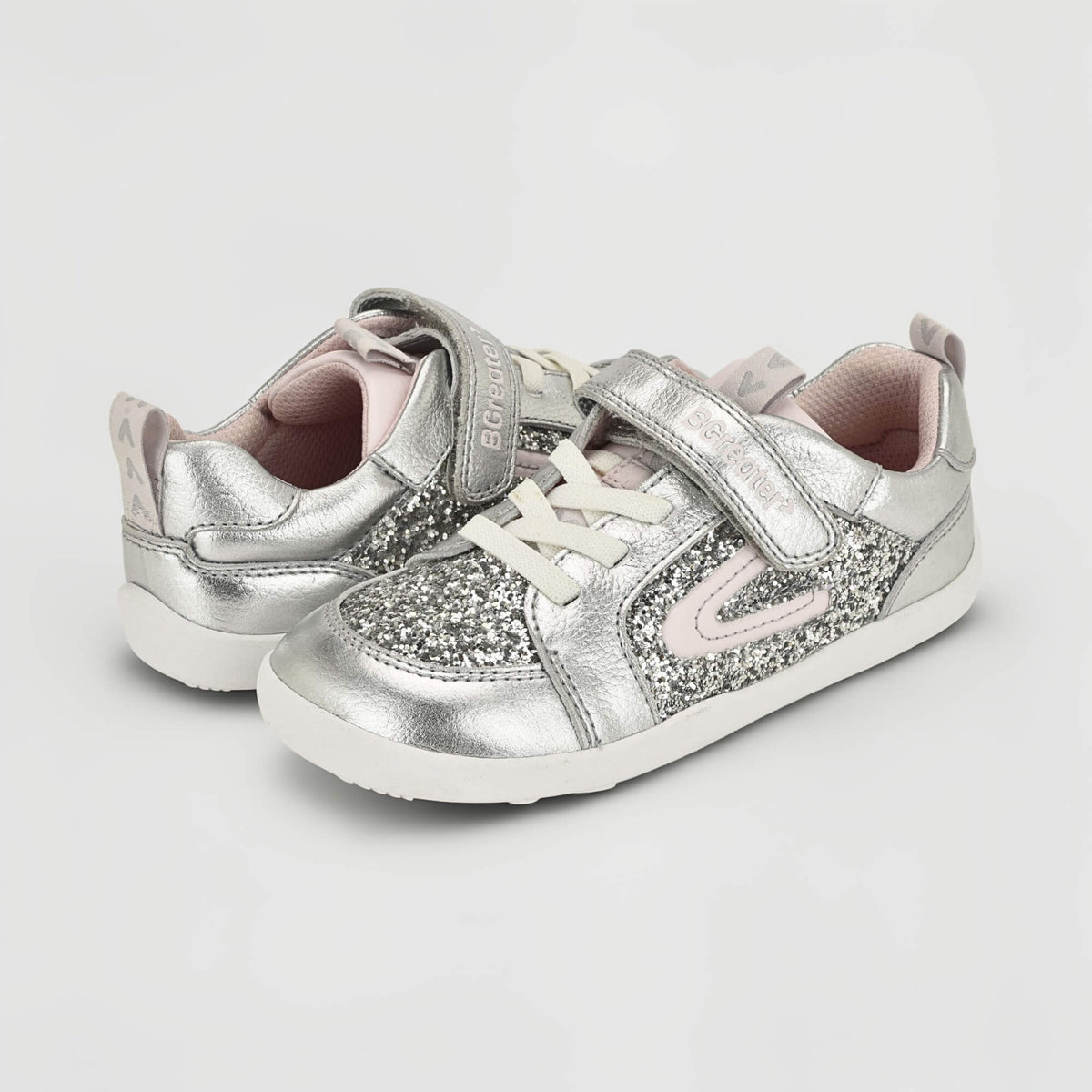 All Leather Lev - Silver Glitter