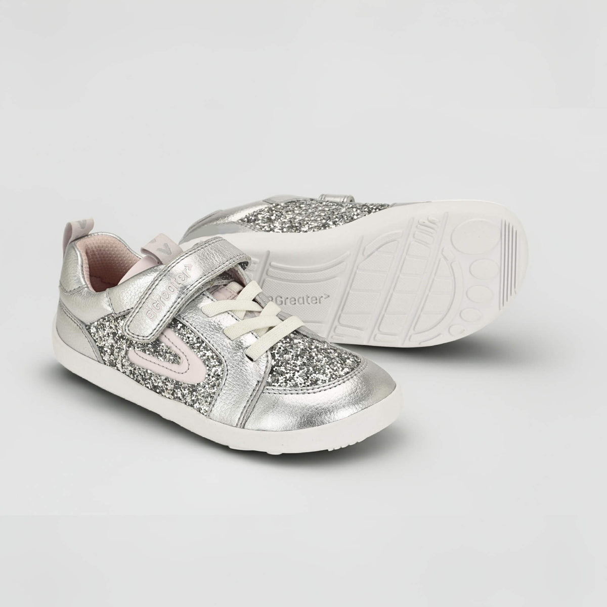 All Leather Lev - Silver Glitter
