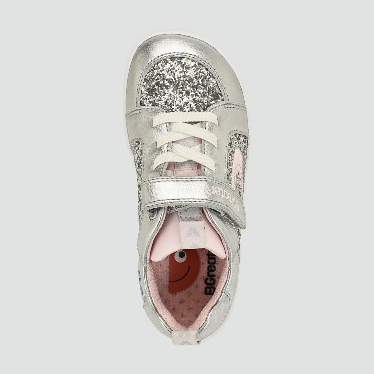 All Leather Lev - Silver Glitter