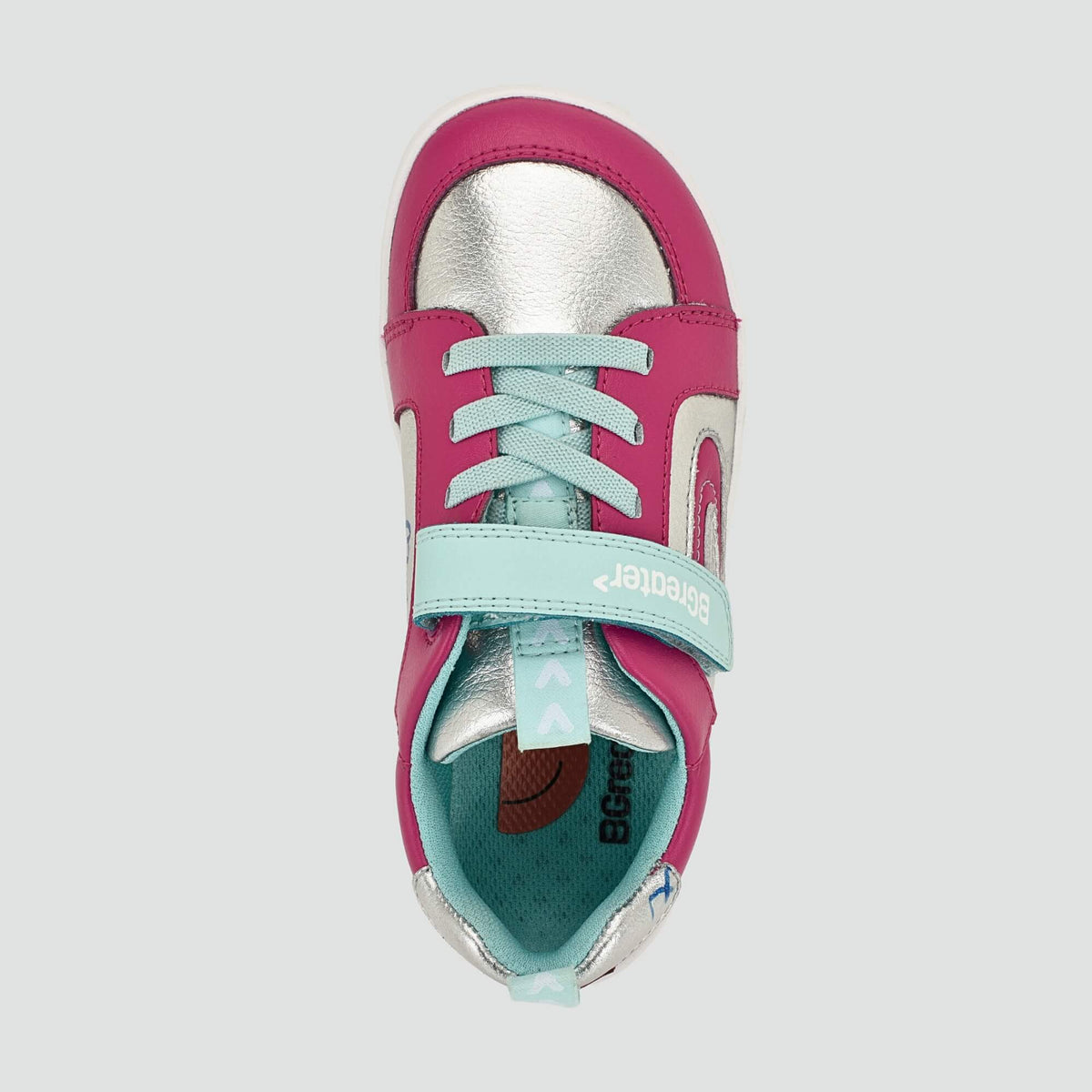 All Leather Lev - Silver Pink