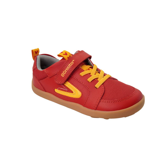 Kids Girls & Boys Red Levison Barefoot Trainer | Side angle