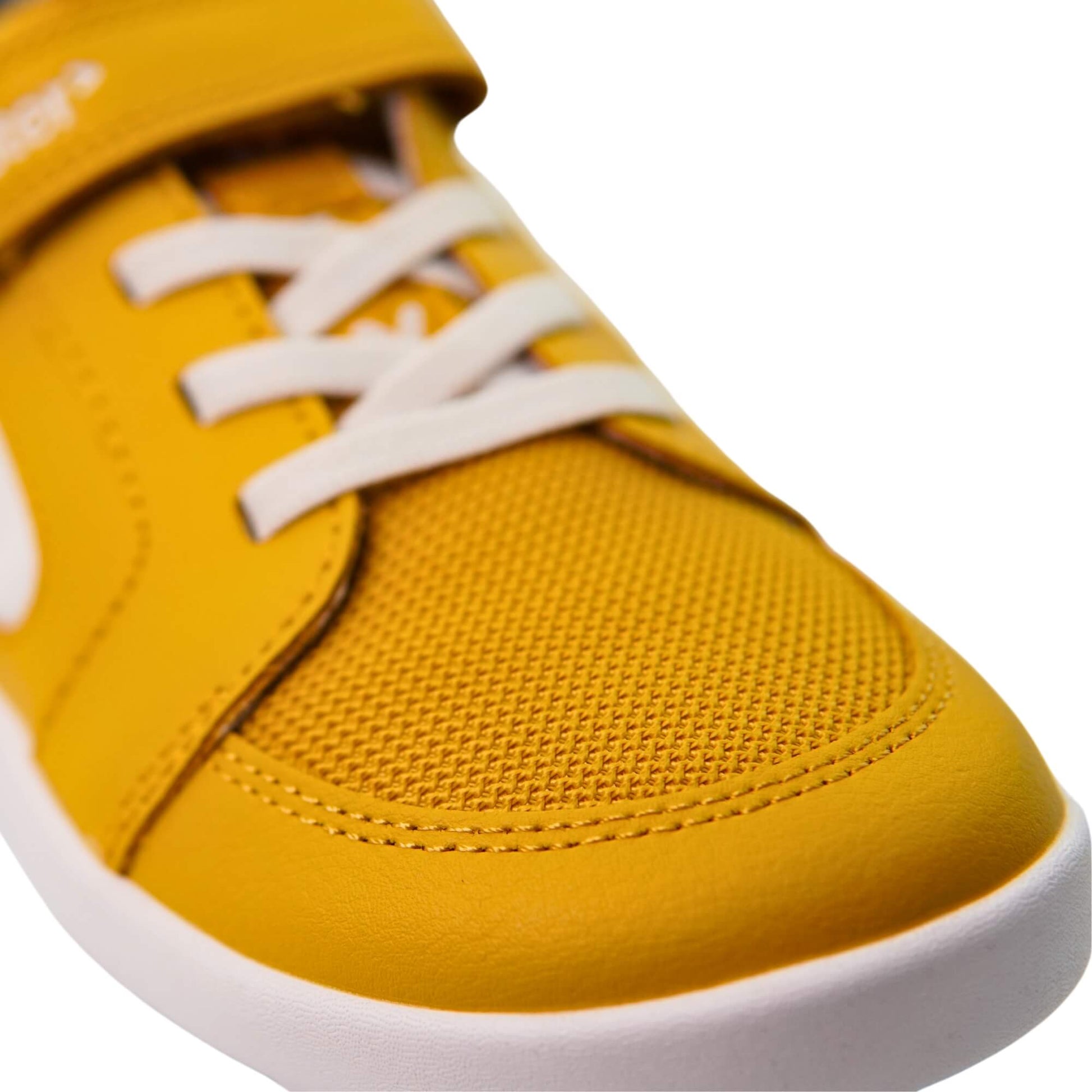 Kids Girls & Boys Yellow Levison Barefoot Trainer | Close up front