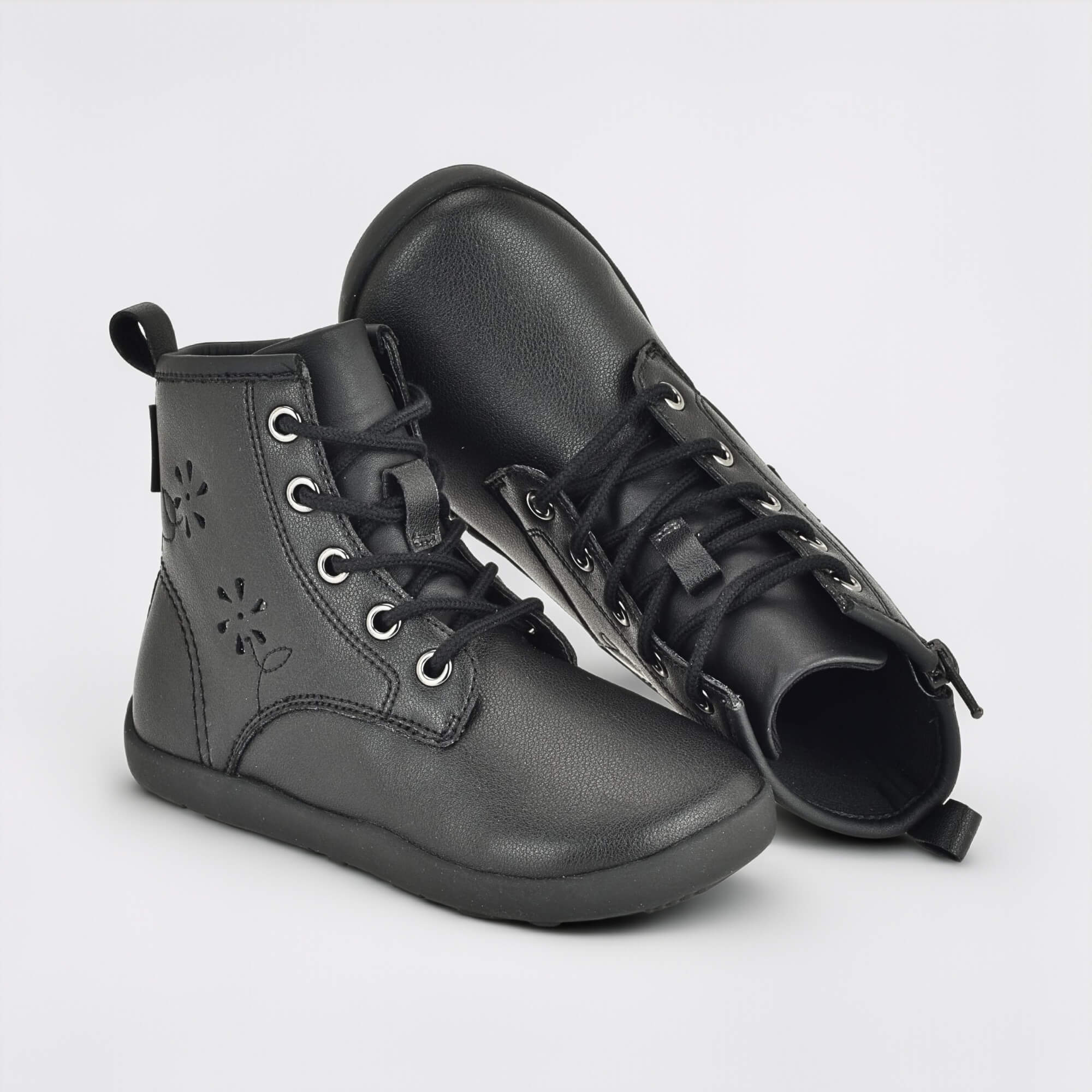 Girls Black Laced Boot - benefits