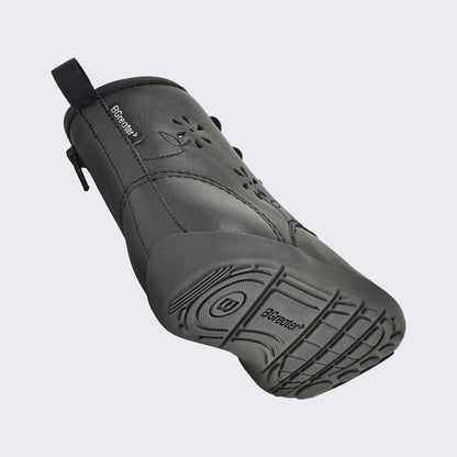 Girls Black Laced Boot - floating