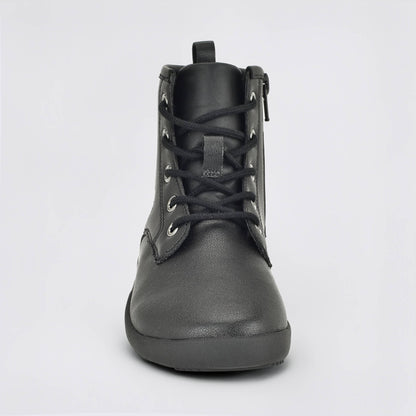 Girls Black Laced Boot - front