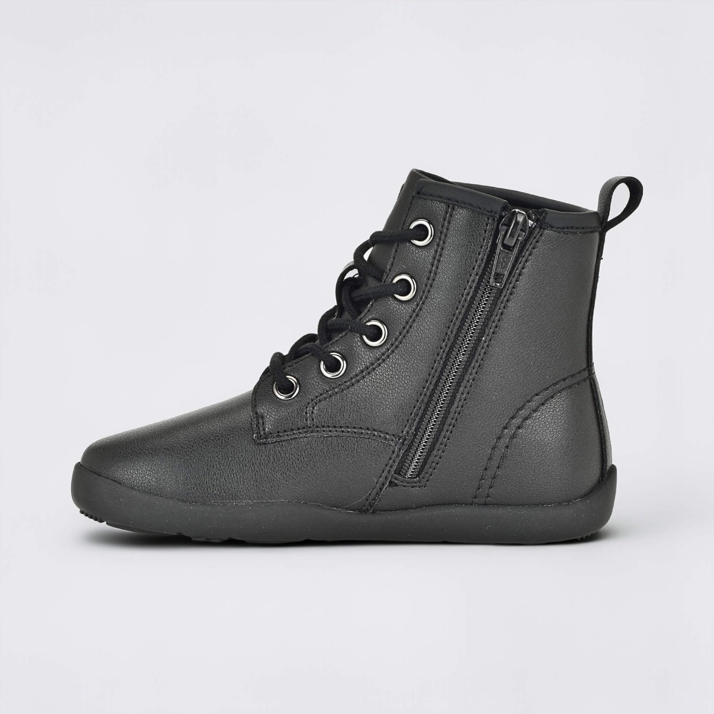 Girls Black Laced Boot - inside