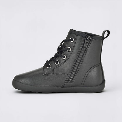 Girls Black Laced Boot - inside