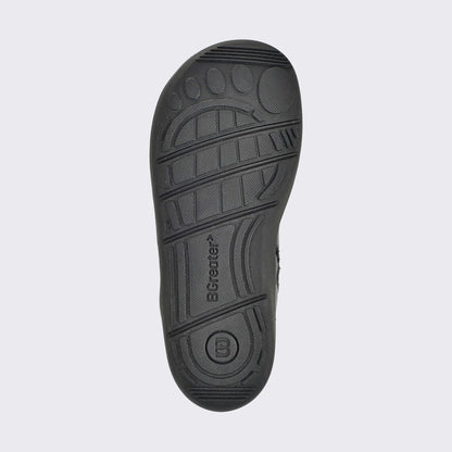 Girls Black Laced Boot - sole