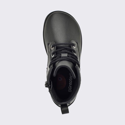 Girls Black Laced Boot - top