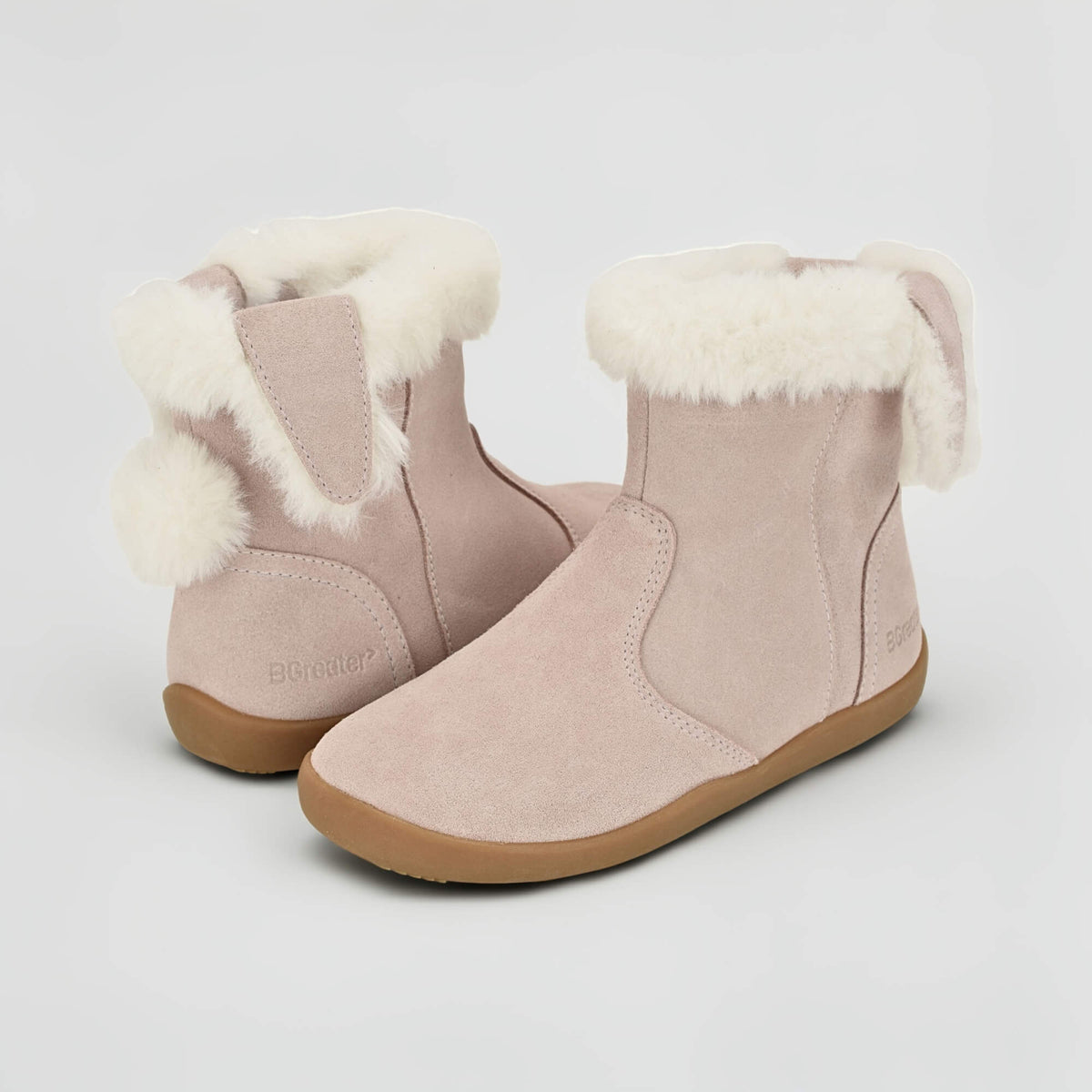 Parks Pink Suede Boot - pair facing