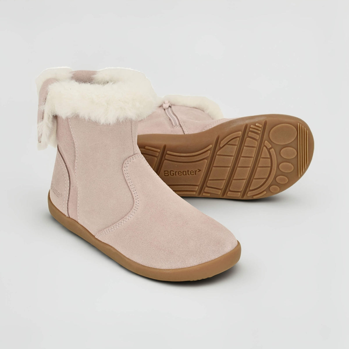 Parks Pink Suede Boot - pair with sole