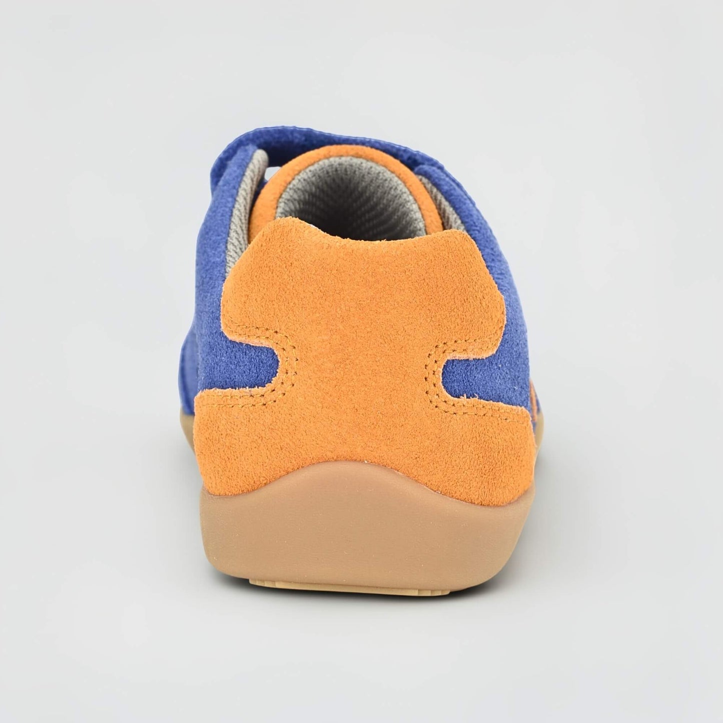 Kids Suede Velcro Trainer Blue - back