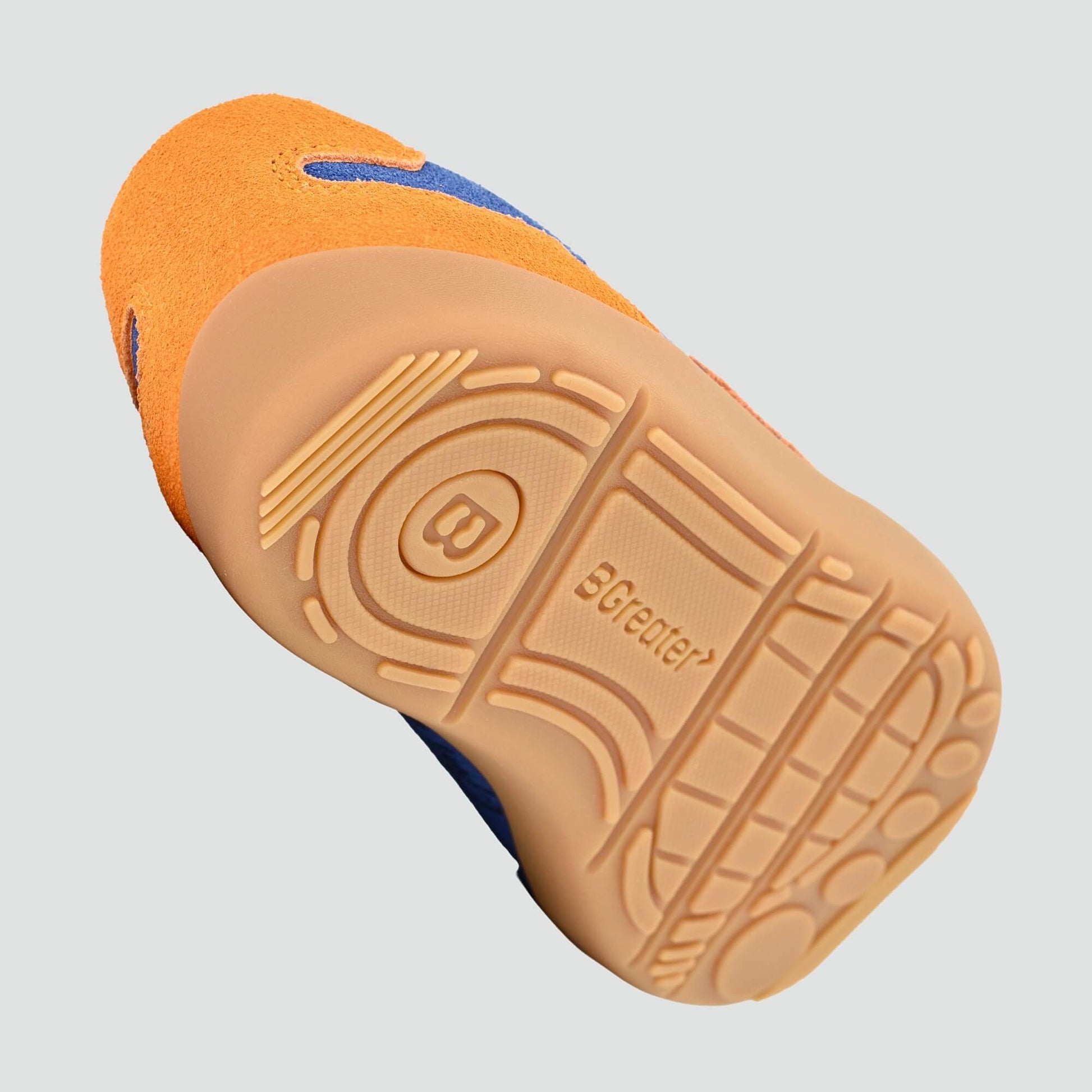 Kids Suede Velcro Trainer Blue - floating