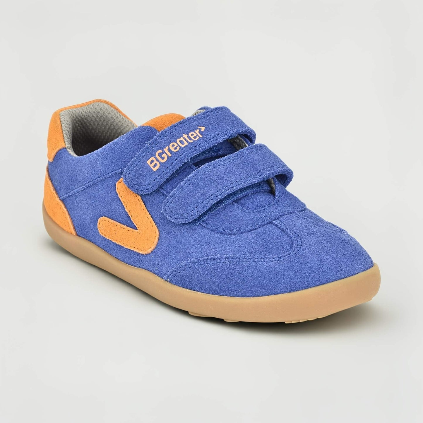 Kids Suede Velcro Trainer Blue - main feature photo