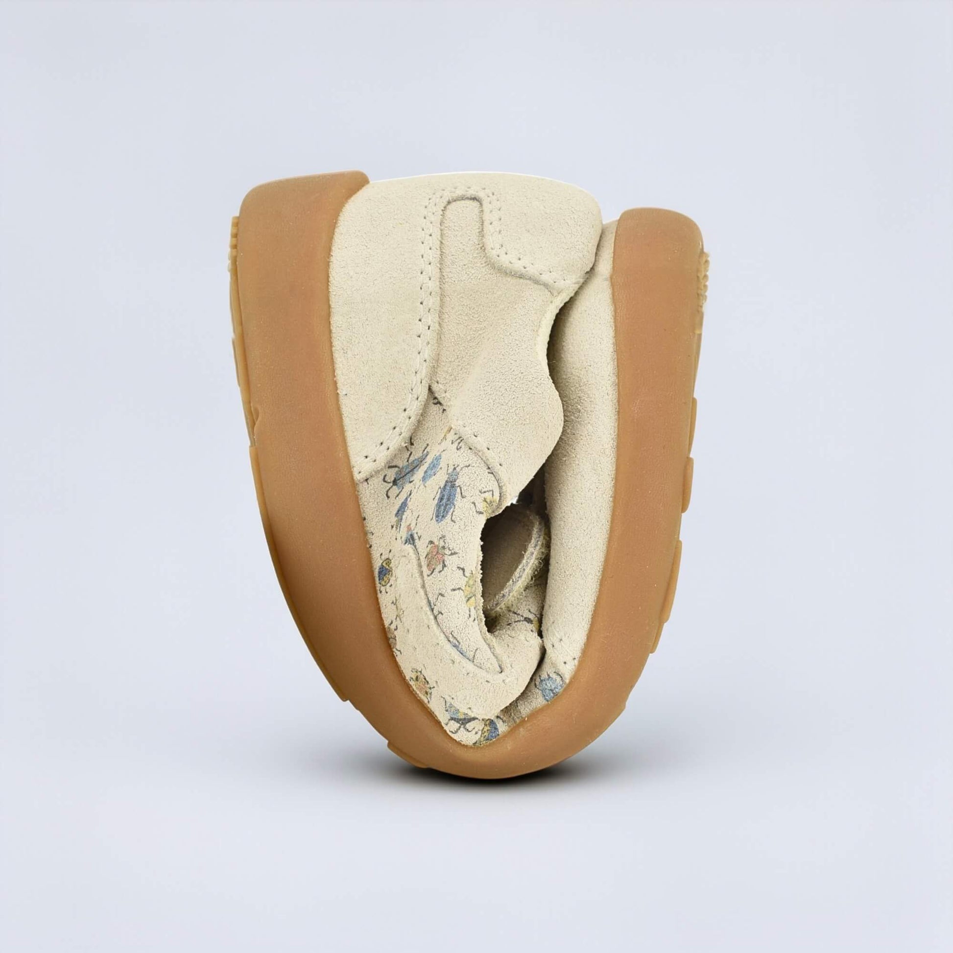 Kids Suede Velcro Trainer Bug - flexed