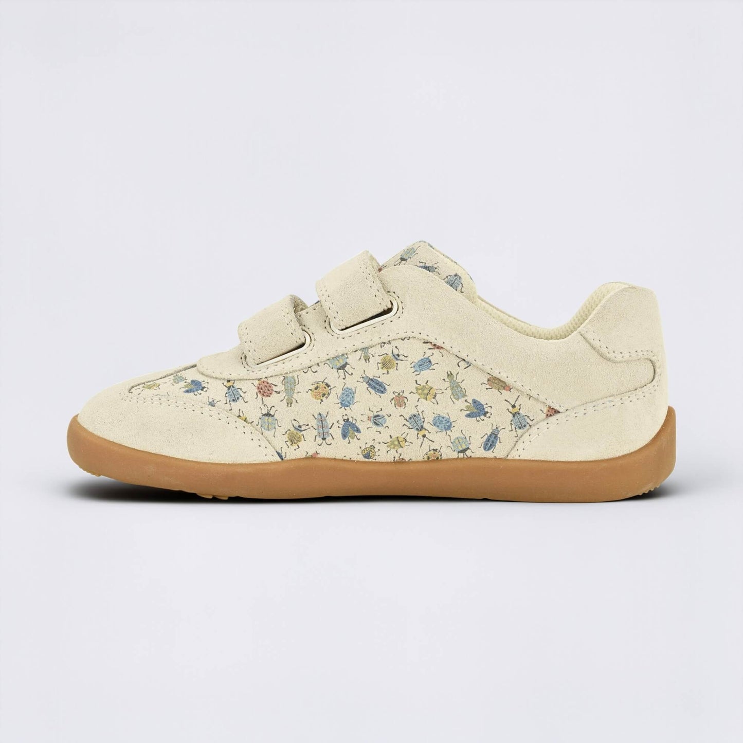 Kids Suede Velcro Trainer Bug - inside