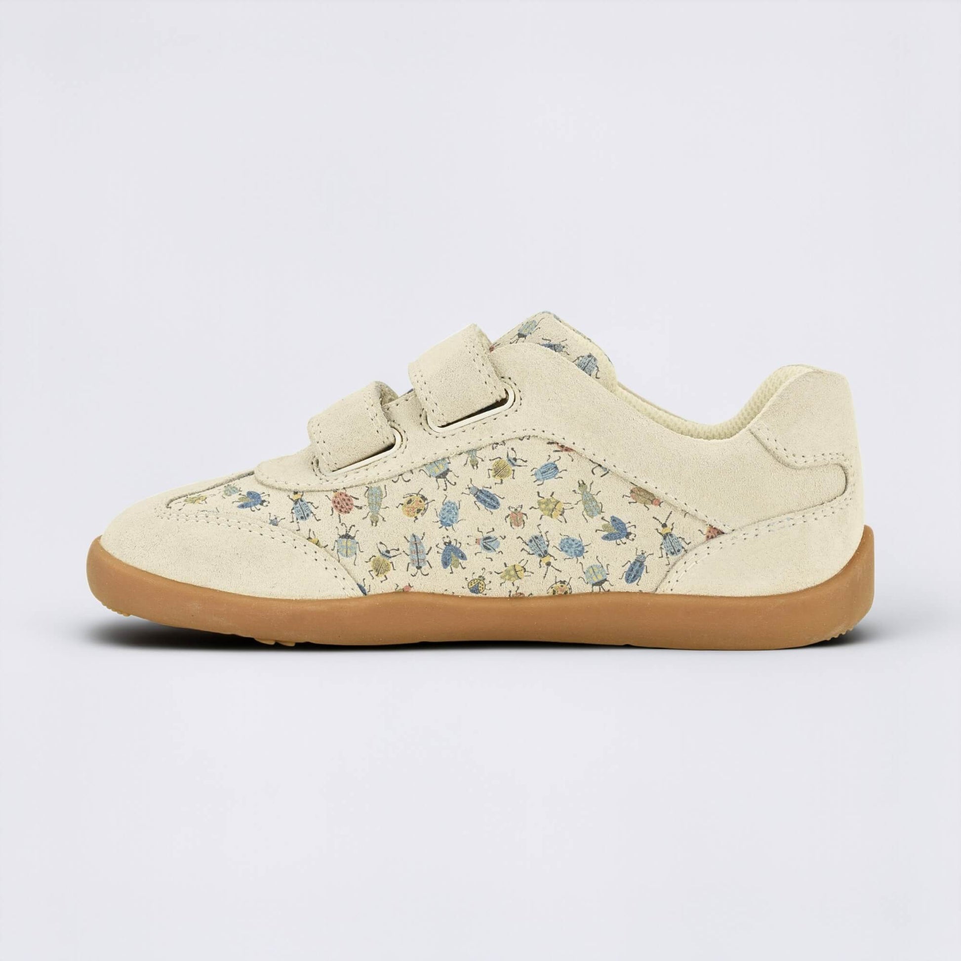 Kids Suede Velcro Trainer Bug - inside