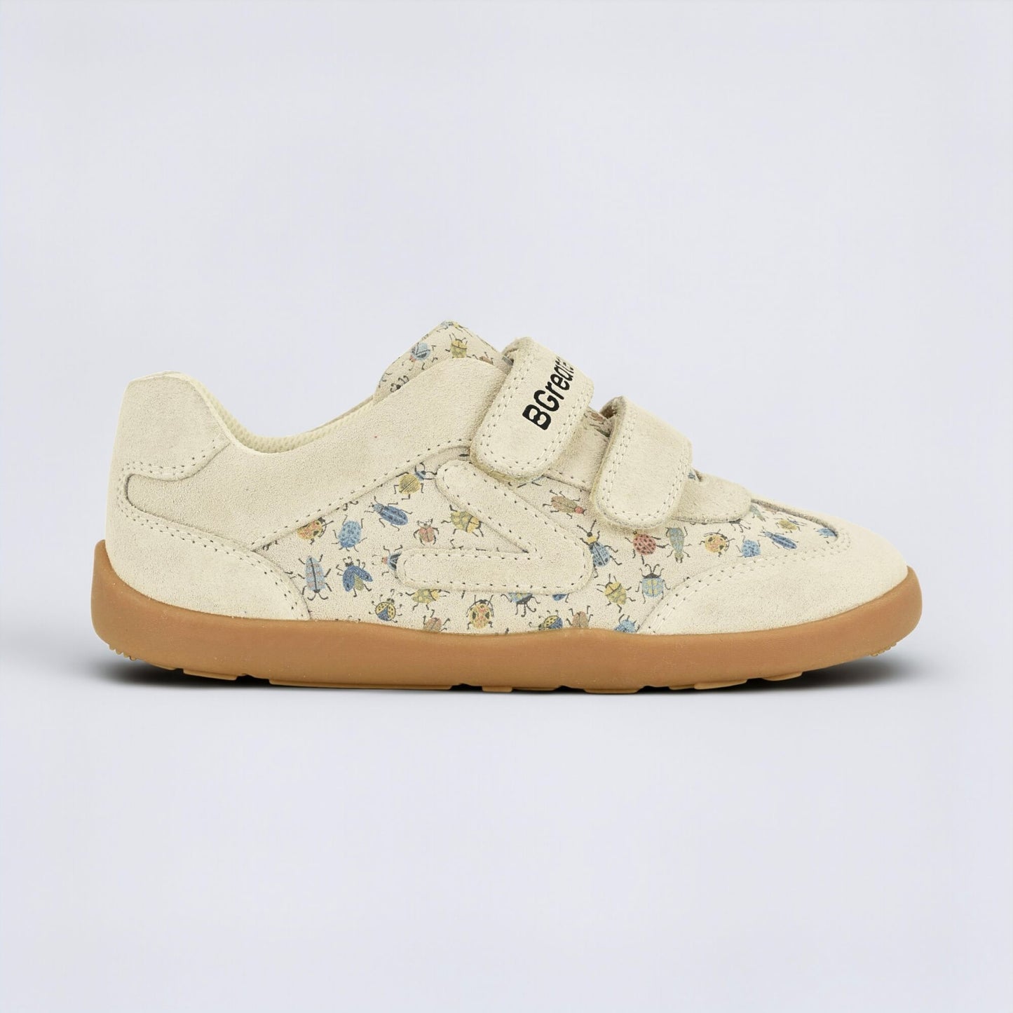 Kids Suede Velcro Trainer Bug - outside