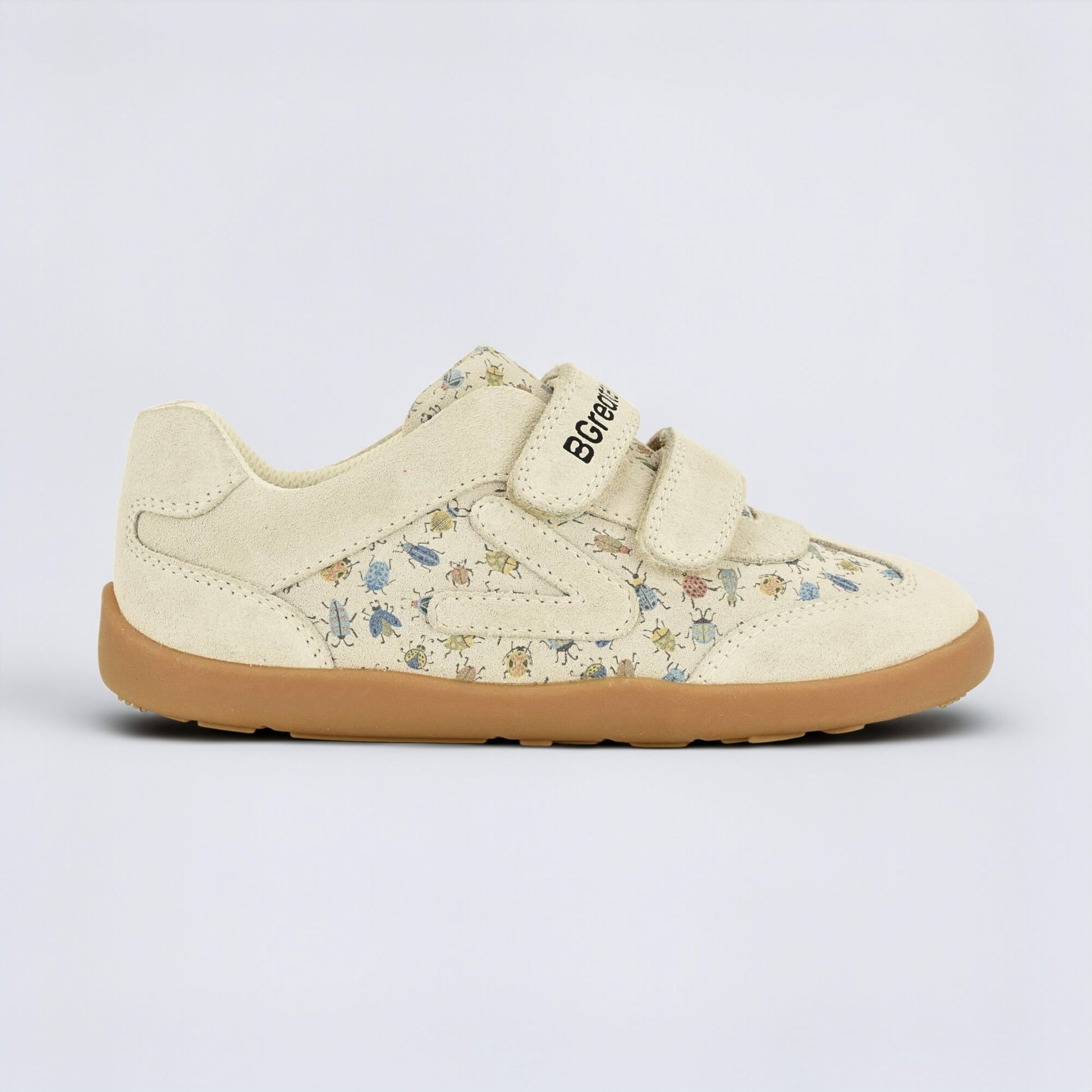 Kids Suede Velcro Trainer Bug - outside