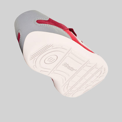 Kids Suede Velcro Trainer Red - Floating