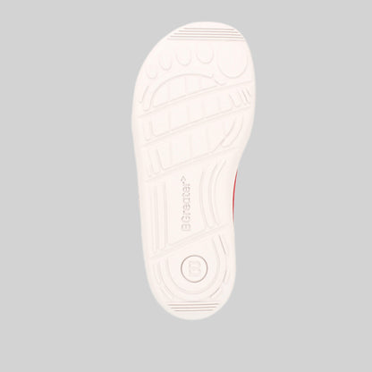Kids Suede Velcro Trainer Red - Bottom