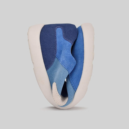 Kids Suede Trainer Blue - Flexed