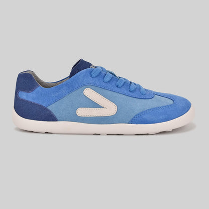 Kids Suede Trainer Blue - Outside