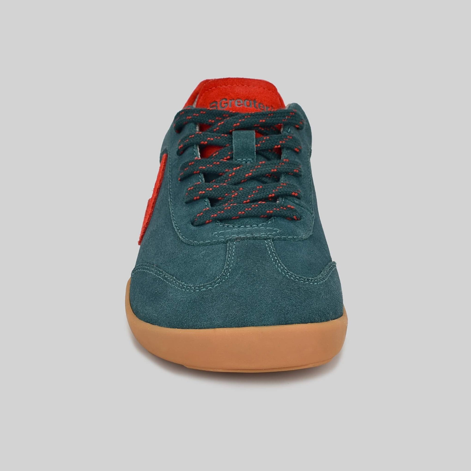 Kids Suede Trainer Green - Front