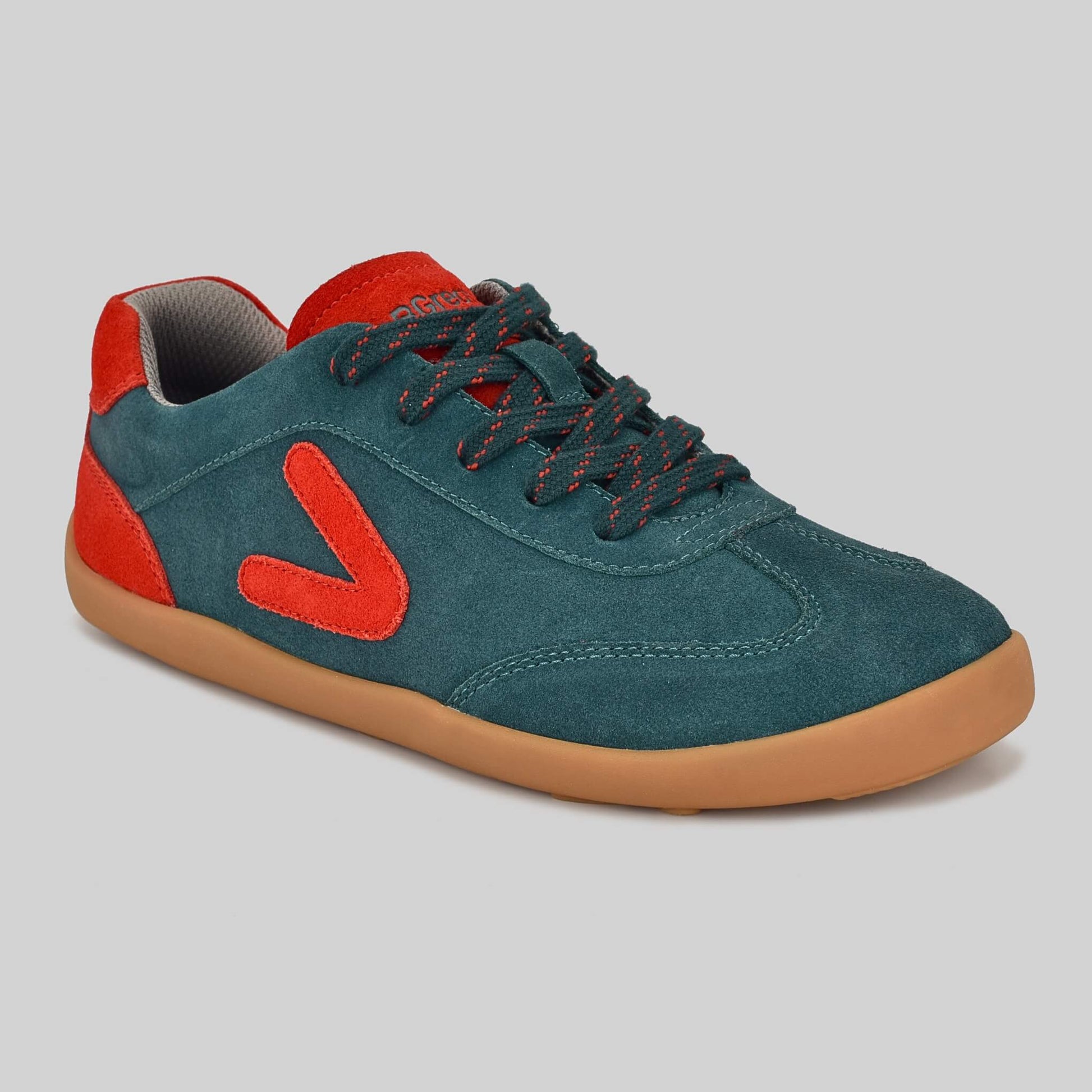 Kids Suede Trainer Green - Main