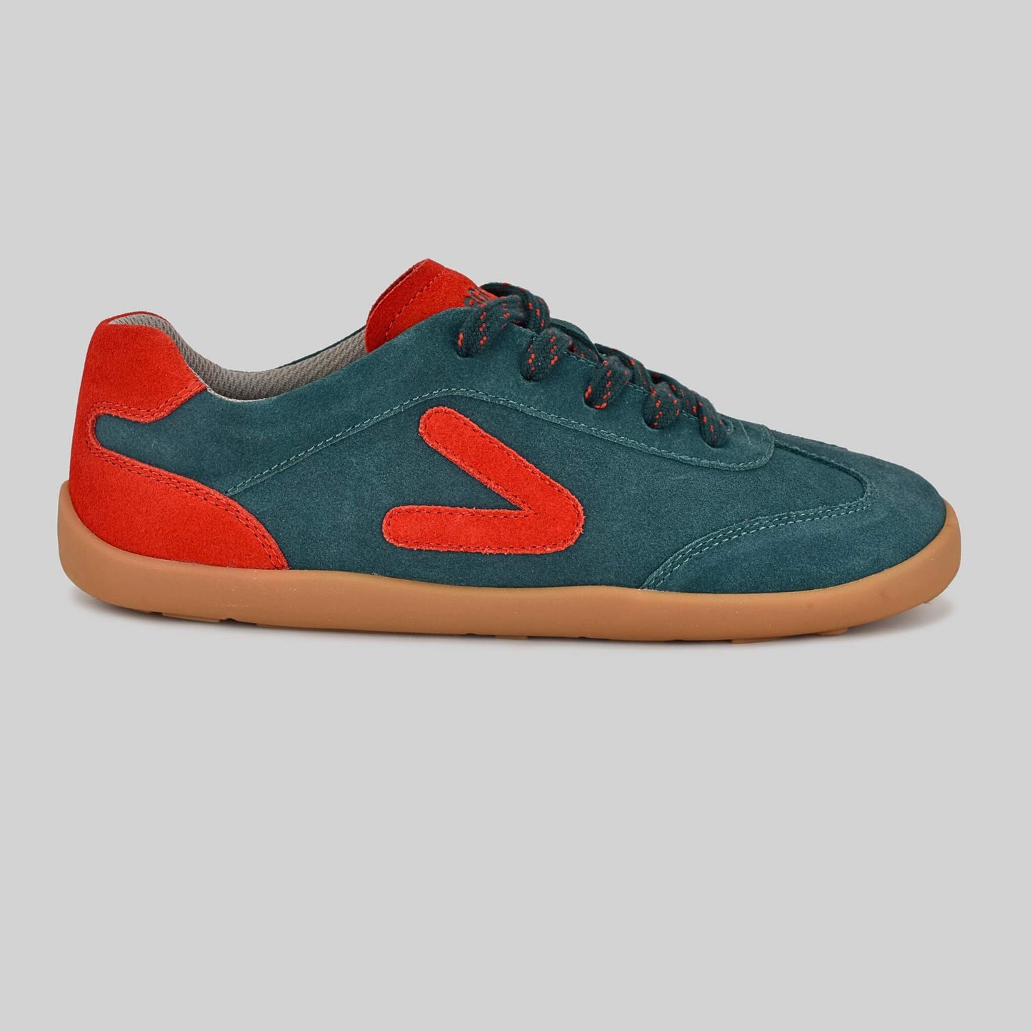 Kids Suede Trainer Green - Outside