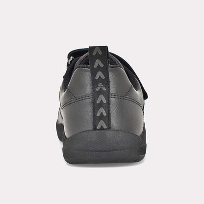 Boys Black Barefoot School Shoe - back