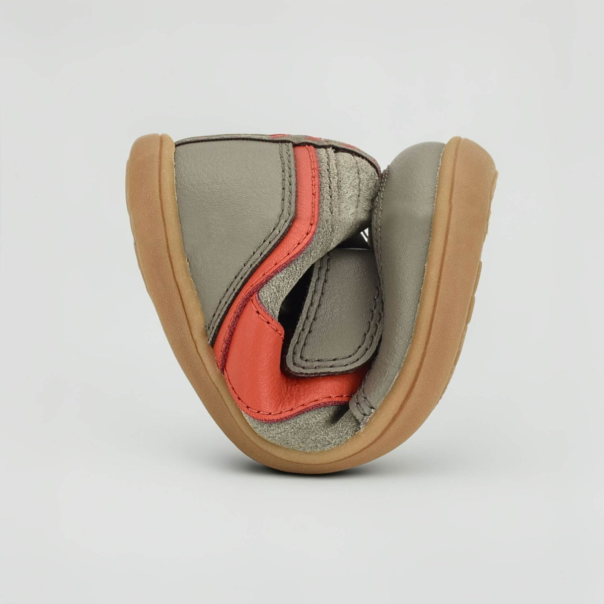 Sterry Brown Suede Toddler Trainer - flexed
