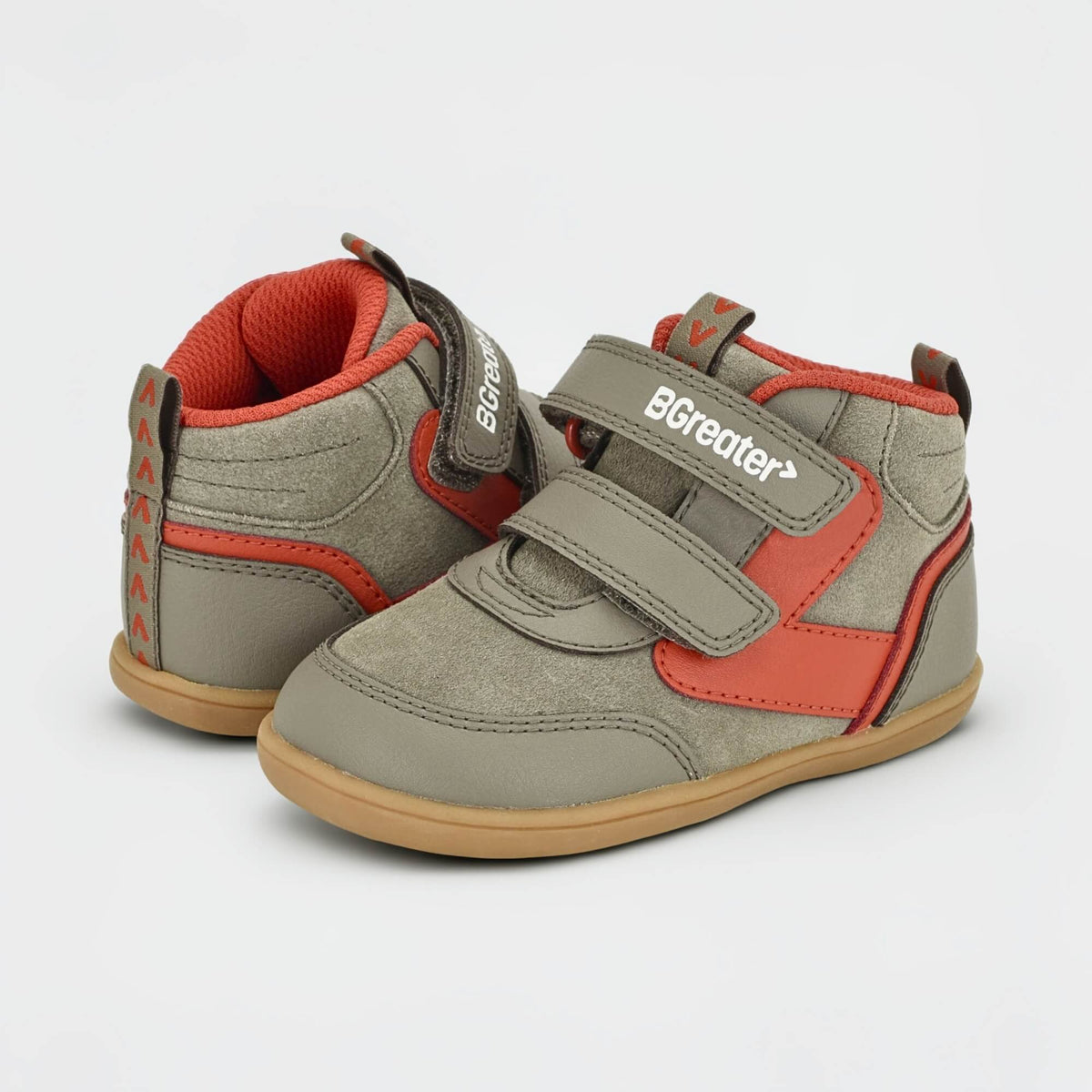 Sterry Brown Suede Toddler Trainer - pair facing