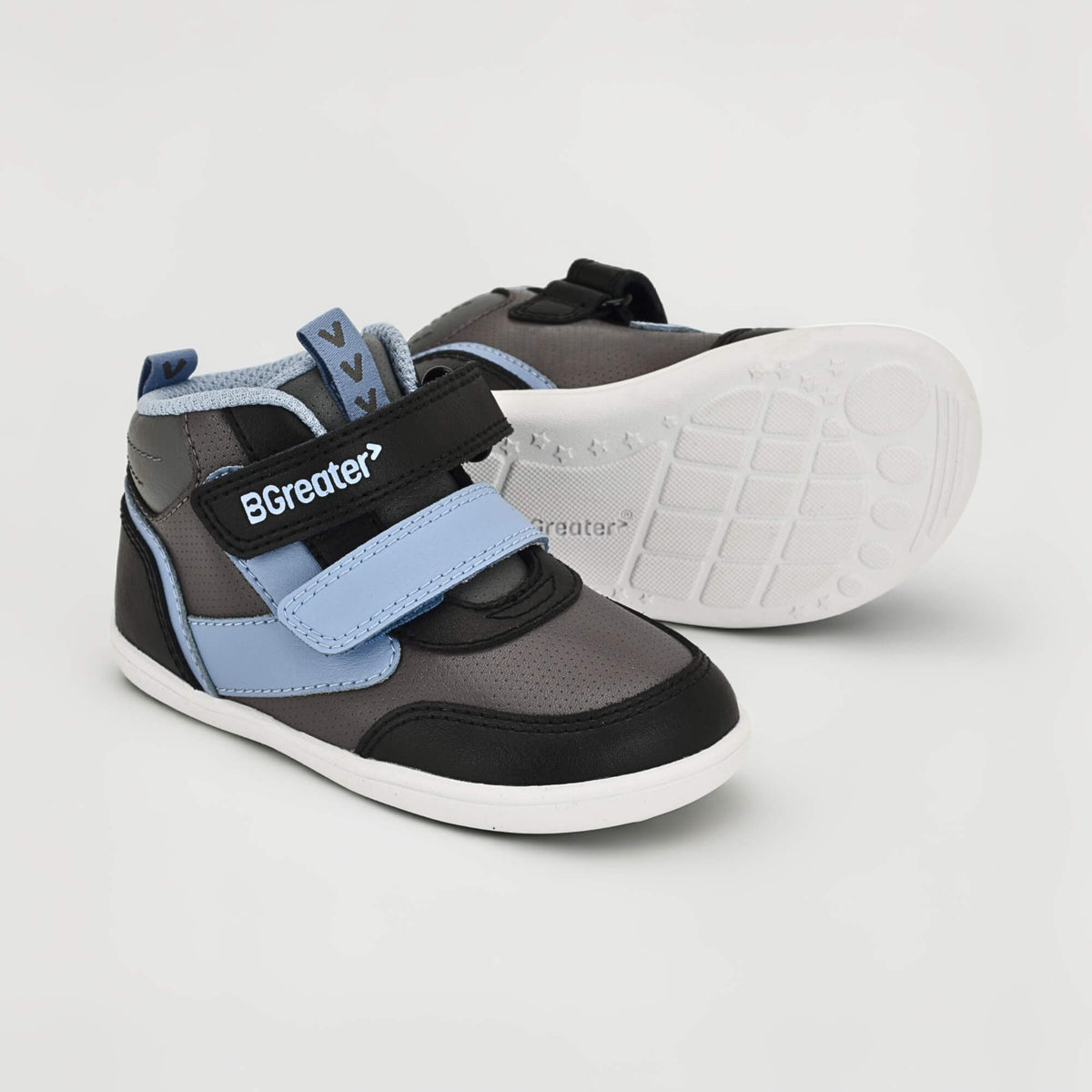 Sterry Grey Toddler Trainer - pair with sole